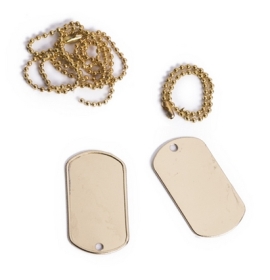 Halskette - Dogtag - US Style - Gold