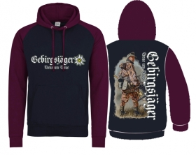 Baseball - Hoodie - Gebirgsjäger - Oxford Navy/Burgundy +++RAUSVERKAUF+++ Baseball - Hoodie - Gebirgsjäger - Oxford Navy/Burgundy +++RAUSVERKAUF+++