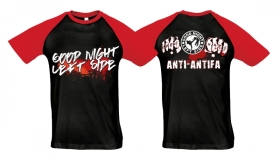 Raglan T-Shirt - Good Night Left Side - Anti-Antifa - schwarz/rot Raglan T-Shirt - Good Night Left Side - Anti-Antifa - schwarz/rot