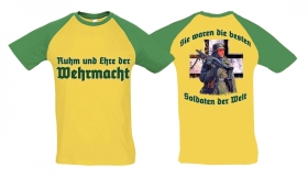 Raglan T-Shirt - Ruhm und Ehre - Germany - Gold/KellyGreen Raglan T-Shirt - Ruhm und Ehre - Germany - Gold/KellyGreen