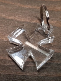 Schlüsselanhänger - Eisernes Kreuz - transparent