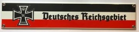 Emailleschild - Deutsches Reichsgebiet Emailleschild - Deutsches Reichsgebiet