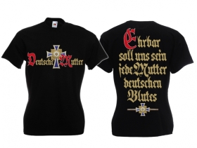 Frauen T-Shirt - Deutsche Mutter - schwarz Frauen T-Shirt - Deutsche Mutter - schwarz