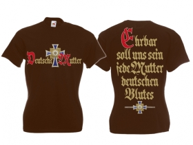 Frauen T-Shirt - Deutsche Mutter - braun Frauen T-Shirt - Deutsche Mutter - braun