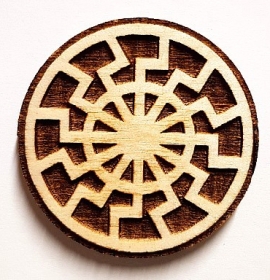 Magnet - Holz - Schwarze Sonne Magnet - Holz - Schwarze Sonne