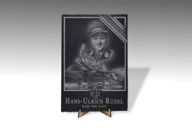 Schieferplatte - Helden für Deutschland - Hans U. Rudel - XXL Fromat Schieferplatte - Helden für Deutschland - Hans U. Rudel - XXL Fromat