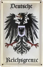 Blechschild - Deutsche Reichsgrenze - D11 (31) Blechschild - Deutsche Reichsgrenze - D11 (31)