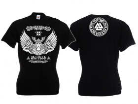 Frauen T-Shirt - Walküre - schwarz/weiß Frauen T-Shirt - Walküre - schwarz/weiß