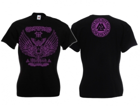 Frauen T-Shirt - Walküre - schwarz/lila Frauen T-Shirt - Walküre - schwarz/lila