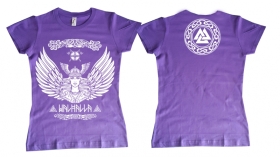 Frauen T-Shirt - Walküre - lila/weiß Frauen T-Shirt - Walküre - lila/weiß