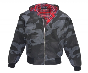 Harrington Jacke - mit Kapuze - dark splinter