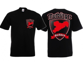 Frauen T-Shirt - Mutbürger - Sachsen - schwarz/weiß Frauen T-Shirt - Mutbürger - Sachsen - schwarz/weiß