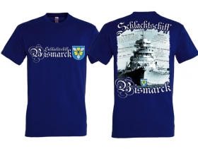 T-Hemd - Schlachtschiff Bismarck - blau T-Hemd - Schlachtschiff Bismarck - blau
