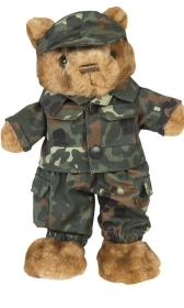Anzug für Teddybär - flecktarn - klein Anzug für Teddybär - flecktarn - klein